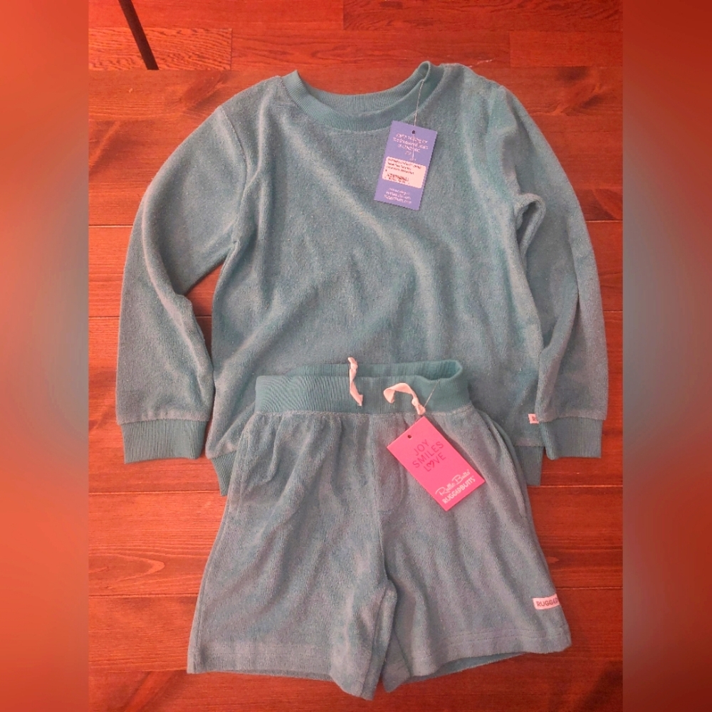 NWT Rugged Butts Unisex Size 6 sweatshirt & shorts